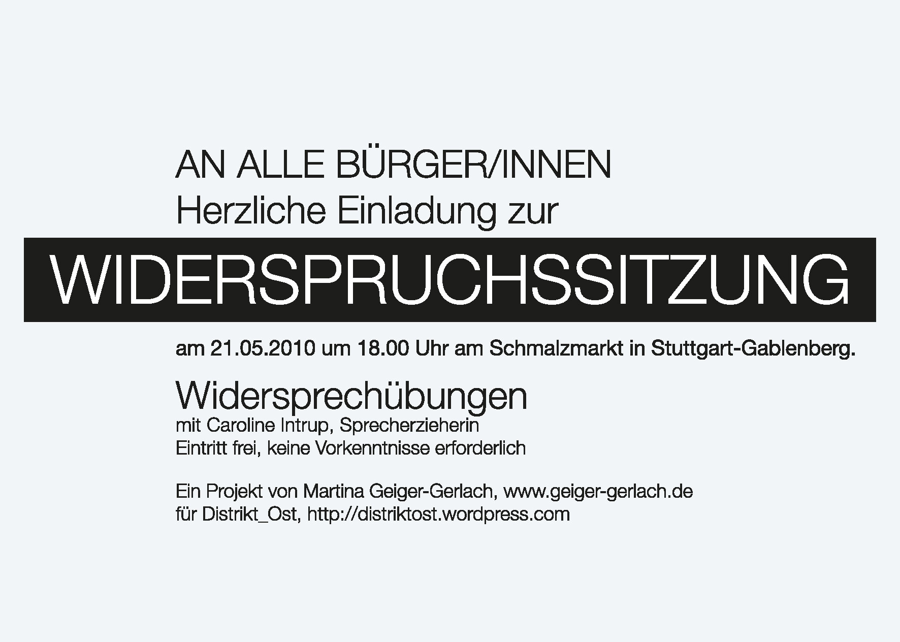 Widerspruchssitzung